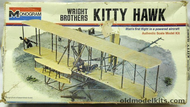 Monogram 1/40 Wright Brothers Flyer I (Kitty Hawk) - White Box Issue, 6824 plastic model kit